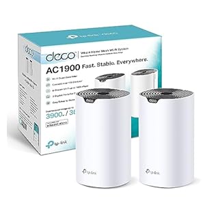 TP-Link Deco S1900 Mesh WLAN Set (2er Pack), AC1900 Dual Band Router & Repeater, 3X Gigabit Ports für Jede Einheit, empfohlen für Häuser mit 2-3 Schlafzimmern, Umfassender Jugendschutz
