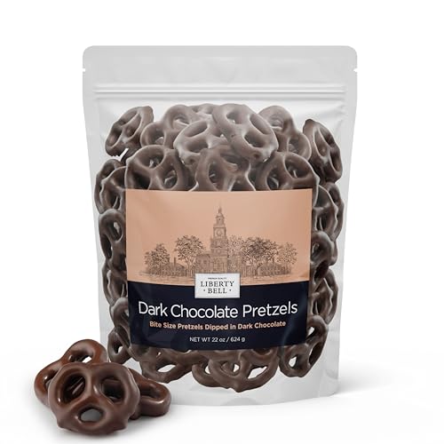 Liberty Bell Dark Chocolate Covered Mini Pretzels, Gourmet Sweet ...