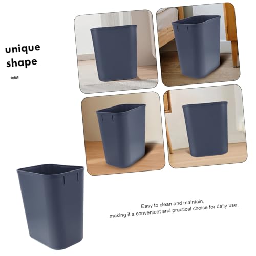 Bote de basura rectangular Garneck 15 L plástico gris miniatura 4