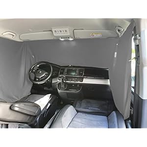 VW T4 Tenda anteriore per finestrini anteriori, a partire dall'anno di costruzione 1996, colore: grigio - immagine 3