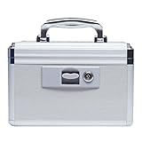 Hewei Portable Lock First Aid and Medicine Storage Box for Collection Organizing Keeping Carrying Health Care Drugs Accessories Tools (Small)