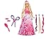 Produktbild Mattel BCP41 - Barbie Zauber-Haarspiel Prinzessin, Puppe mit 3 Haarverlängerungen und viel Zubehör