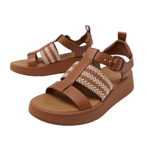 FitFlop Women's F-Mode V-Weave/Leather Fisherman Sandals Wedge3