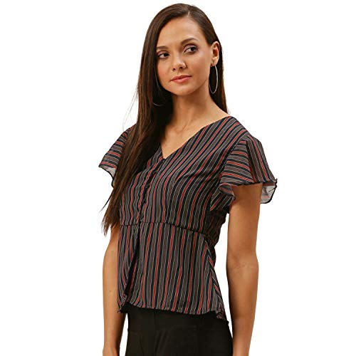 Image of Carlton London Women's Striped Regular Fit Blouse