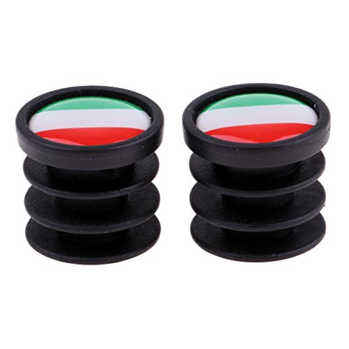 Homyl 1 par de plugues de extremidade de guidão com bandeira nacional para mountain bike – 22 mm de