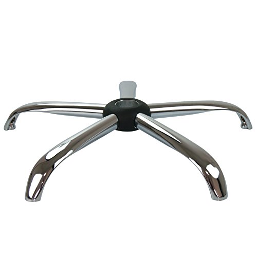 Waytex 78181 Pied de Chaise de Bureau 5 Branches diamètre 64 cm, pour roulettes ou Patins, en Acier Poli Chromé
