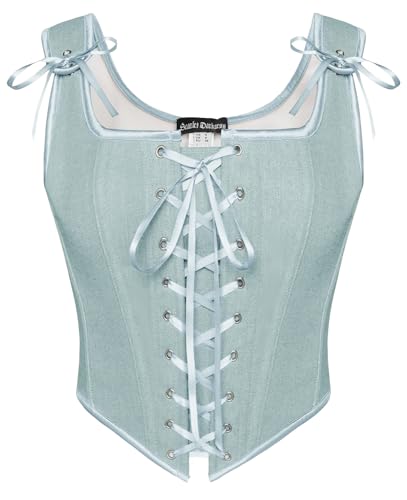 Image of Scarlet Darkness Women's Renaissance Corset Tops Lace Up Overbust Bustier