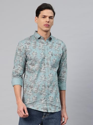 Image of Majestic Man Men's Stylish Floral Print Slim Fit Casual Shirt - Pure Cotton| Full Sleeve | Trendy & Comfortable