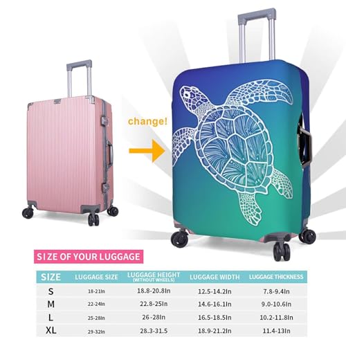 Blue Sea Turtle Luggage Cover Washable Suitcase Cover Anti-Scratch Luggage Protector Covers Elastic Luggage Identify for Suitcase XL fits 29-32 Inch Luggage2
