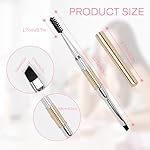 Unaone Eyebrow Brush - 2 PCS Professional Dual-Ended Angled Eye Brow Brush Applicator For Shaping and Filling Brows Eyeliner, Spoolie for Brows or Lashes - Image 5