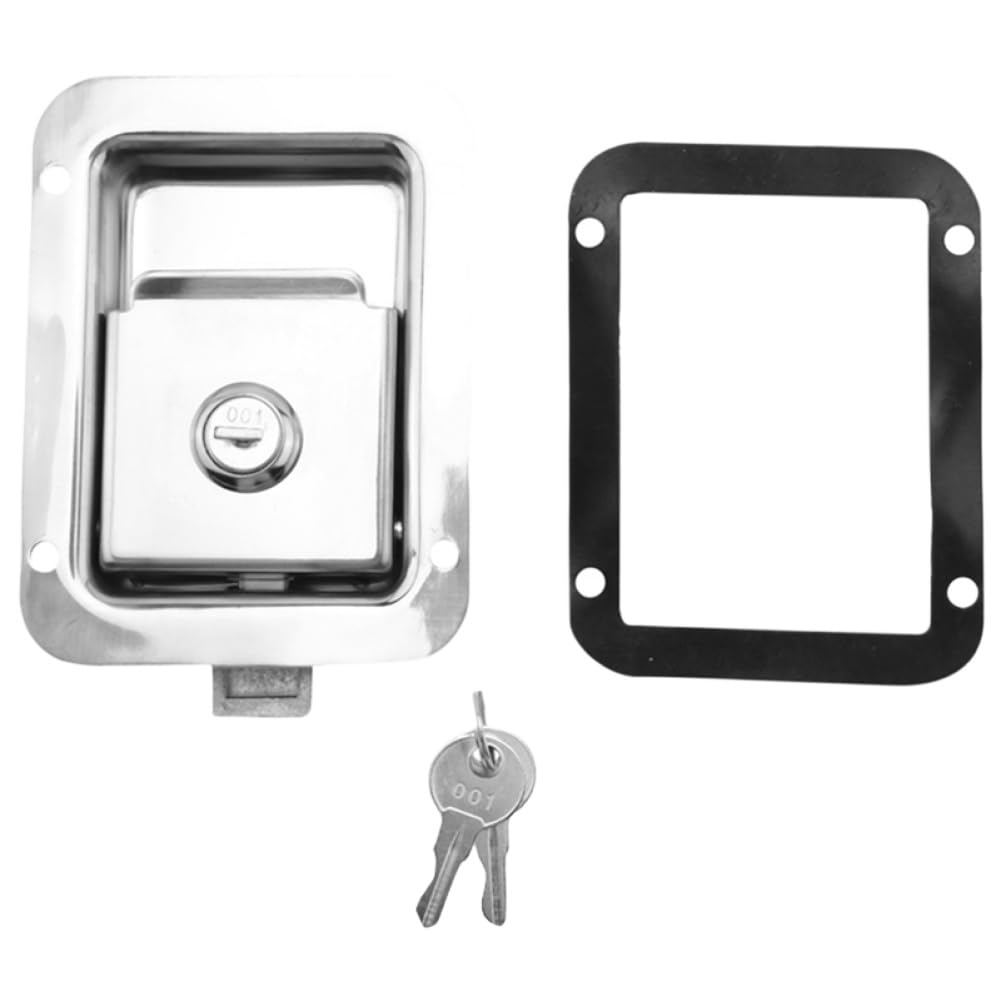 Paddle Slam Latch with Lock Key for Travel Trailer RV Door Flush Mount Handle