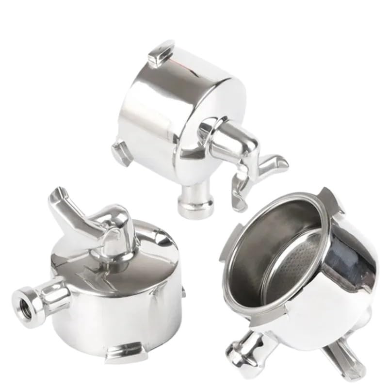 Compatible Para Delonghi Portafiltro sin fondo doble pico 51mm | Base abierta permite observar todo el flujo de extracción(Double Spout,Pressurized 1cup)