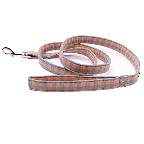 DOGWONG Dog Leash Blue Yellow Plaid Pattern Fall Pet Leashes Small Medium Large Puppy