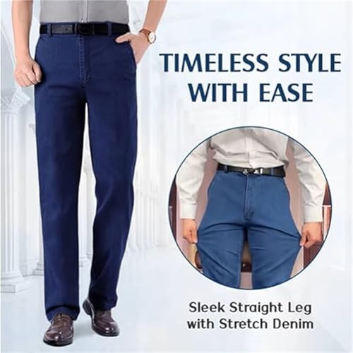 Lunifit Mens Jeans, JettJeans for Older Men, JettJeans3 - Men's Classic Straight Fit Stretch Jeans3