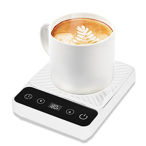 Image of Mug Warmer - Electric Coffee Mug Warmer with Timer,Coffee Cup Warmer for Desk Auto Shut Off,Smart 6-Temperature Control, Coffee Accessories for Coffee Lovers, White | Coffee Cup Warmer for Desk Auto Shut Off,Smart 6-Temperature Control, Coffee Accessories for Coffee Lovers, White