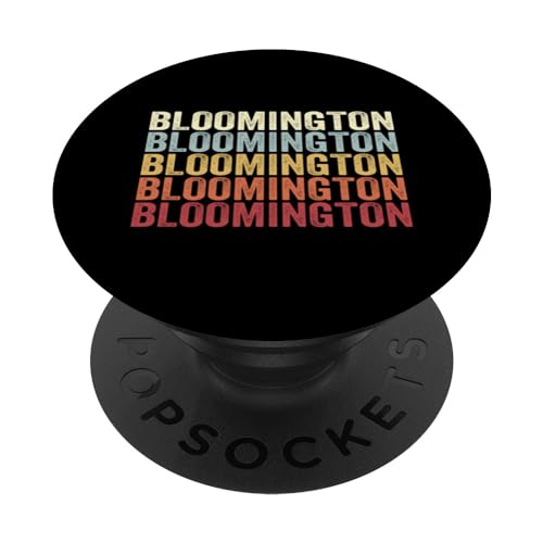 Bloomington California Bloomington CA Retro Vintage Text PopSockets Swappable PopGrip, Black