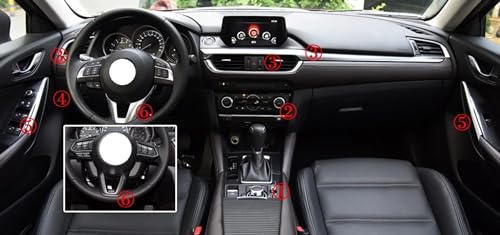 Accessoires de style vinyle carbone Mazda 6 2017 panneau de commande luxe