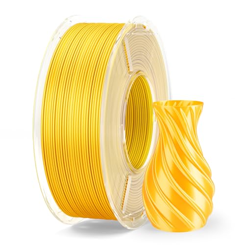 Image of ELEGOO Silk PLA Filament 1.75mm Gold 250g, Shiny 3D Printer Filament Dimensional Accuracy + /- 0.02mm, 250g Spool Fits for Most FDM 3D Printers