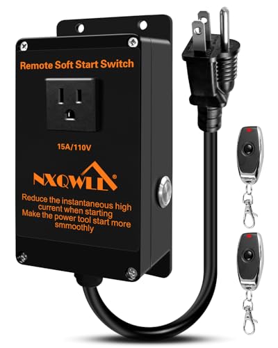 110V Wireless Remote Control with Soft Start, Power Tools Soft Starter Module for Table Saw Disk Saw Grooving Machines Angle Grinders Cutting Machines