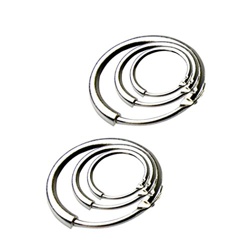 3 Set Hoop Earrings For Women & Men Silver Hoop Huggie Earrings 8Mm 10Mm 12Mm Hypoallergenic Earrings Hoop Cartilage Helix Lobes Hinged Sleeper Earrings For Men Women Girls Boys #TOP3