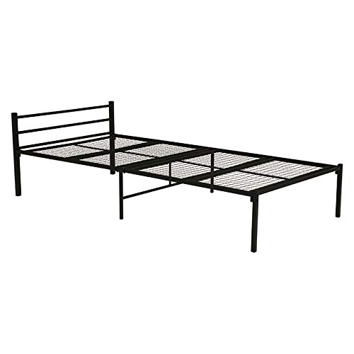 萩原 ベッド ベッドフレーム パイプベッド シングル コンパクト一人暮らし 床下31cm 収納 ブラック KH-3085BK