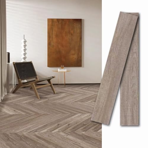 MULGREAT 54 Sq.Ft Peel & Stick Vinyl Wood Grain Flooring