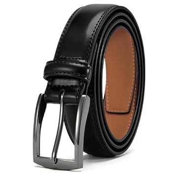 flintronic Uomo Pelle, Cinta Uomo senza 3.3cm*110cm, Cintura Elegante in Similpelle, per Abiti da Lavoro, Jeans Casual, Adatta a Qualsiasi Stile