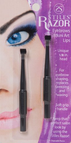 Stiles Eyebrow Razor 2-Pack (Black)