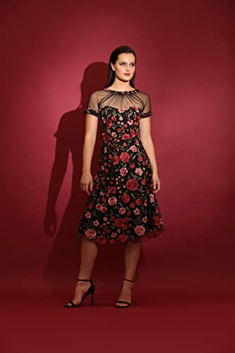 Image of Maggy London Women's Illusion Dress Occasion Event Party Holiday Cocktail Guest of Wedding.