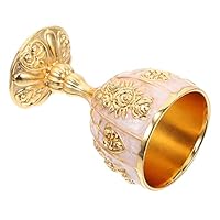 Kelch Becher Vintage Goldener Kelch von König Mittelalter Gothic Kelch Skulptur Metall Likörkelch für Zuhause Bar Hochzeit