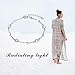 Sterling Silver Planet Galaxy Anklet Ankle Bracelet with Sparking Cubic Zirconia, Wonderful Beach Time Anklet for This Spring & Summer, Anniversary Birthday Jewelry Gifts for Women