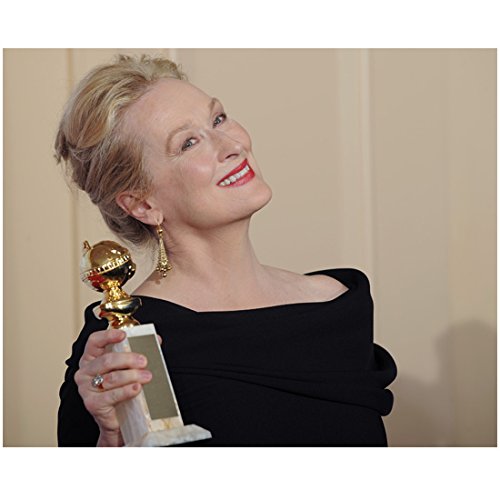 Meryl Streep 8 Inch x 10 Inch Photo in Black Dress Holding Her Golden Globe  Award Pose 1 kn at Amazon's Entertainment Collectibles Store