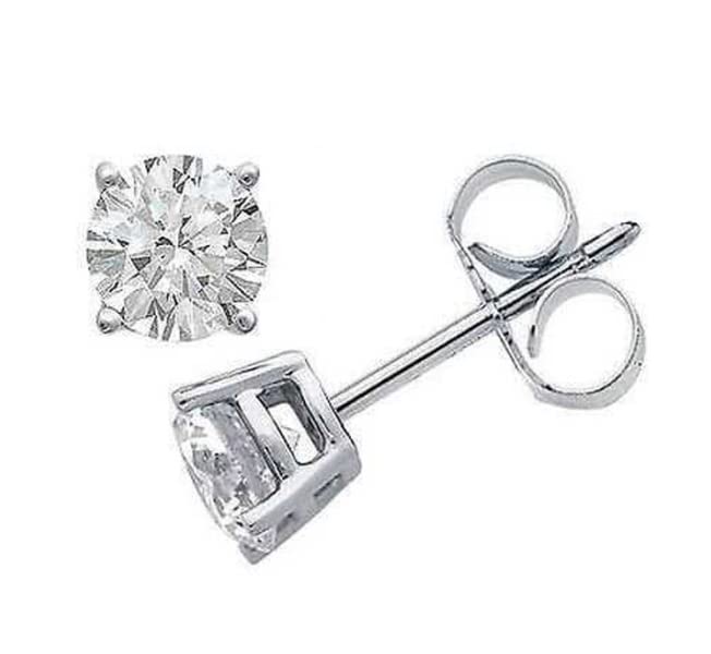 OUTLETISSIMO Pendientes para hombre de plata Cristíano Ronaldo de acero inoxidable con diamante de circonita redonda de 4 mm UN23