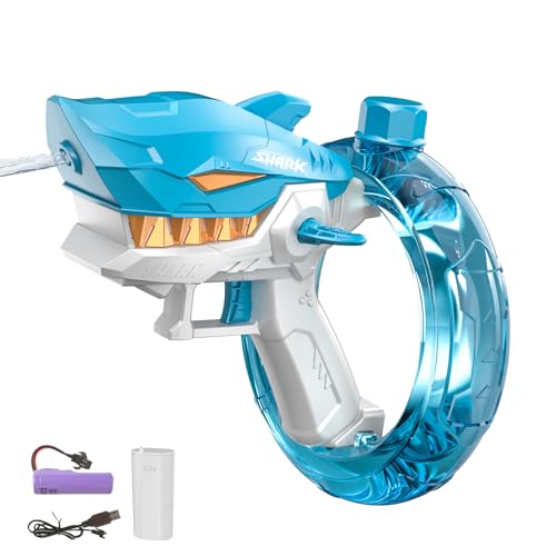 Pistola de Agua Eléctrica,Potente Pistola De Agua Eléctrica,8-10M Largo Alcance de Pistola de Agua,Alta Capacidad Más Fuerte Blaster De Agua Summer Pool Beach Party Toys,para Piscinas,Playas