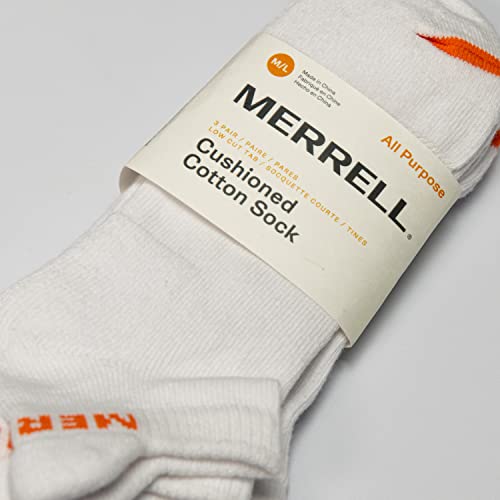 Merrell Unisex-adults Men's and Women's Cushioned Cotton Crew Socks - Unisex 3 Pair Pack - Breathable Mesh Zones4