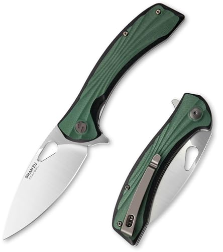 SHAN ZU Pocket Knife 3.2 in, Powder Steel Blade EDC Folding Knife for Men & Women, Utility Survival...