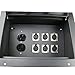 Pro Audio Stage Recessed Floor Box with 110v Electric and XLR Connections (6 XLR, Pre Wired)