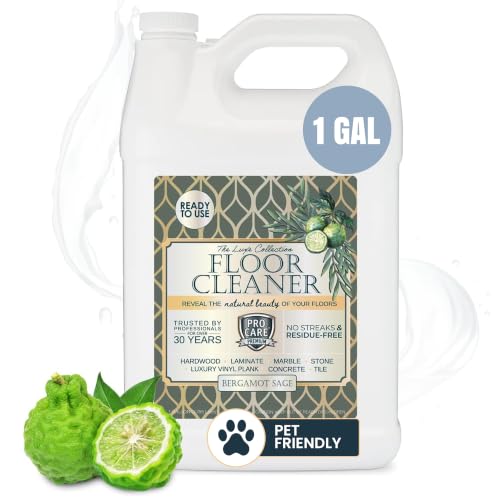 Image of ProCare Bergamot Sage Floor Cleaner (Made in USA) | Vinyl, Wood, Tile, Stone & Laminate Floor Cleaner For Mopping, Household Supplies, Cleaning Solution For Kitchen & Bathroom - 1 Gal (128 Fl Oz)
