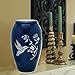 Blue Hummingbird Mother of Pearl Inlaid Metal Cremation Urn and Velvet Bag