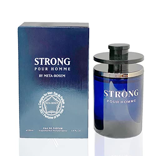 META-BOSEM Strong, Men's Cologne Eau de Parfum Natural Spray - Masculine and Woody Scents - Great Holiday Gift - for All Day Use - a Classic Bottle, 3 4 Fluid Ounce/100Ml