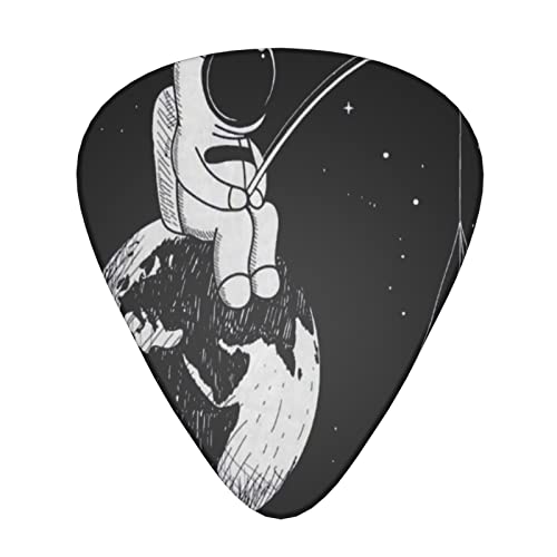 Astronaut Fishing Planet Lot de 12 médiators pour guitare basse électrique et acoustique - Les Beatles, Paul McCartney, John Lennon, RIngo Starr, George Harrison Astronaut Fishing Planet Lot de 12 médiators pour guitare basse électrique et acoustique