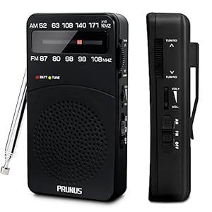 PRUNUS J-166 AM FM UKW Radio Batteriebetrieben, Transistorradio Weltempfänger Radio mit großartiger Empfang, AA…