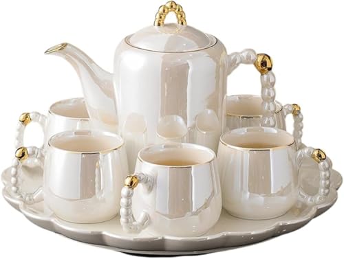 Zxyler陶磁器ティーセット 8点回転式 茶器セット 夫婦茶碗 おしゃれ ギフトボックス付き 結婚祝い・新築祝い・新生活向け