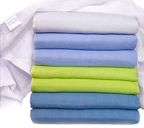 MAKIAN Mullwindeln / Spucktücher - 8er Pack, 80x80 cm, ÖKO-TEX...