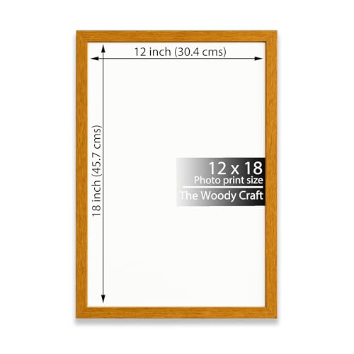 Image of 12x18 Photo Frame | Orange Photo Frame For Wall For Energetic Appeal | Wall Photo Frames For Home Decoration | Wooden Frame With Sharp Design | Birthday Photo Frames With A Personal Feel
