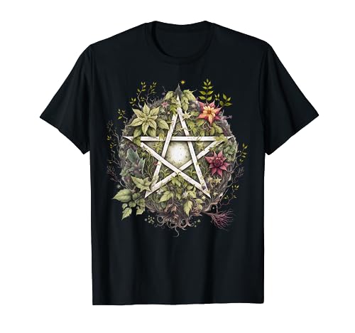 Photo de Pentangle Pentacle Wicca Païen Imprimer T-Shirt