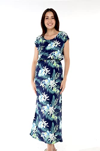 Image of Family Matching Hawaiian Clothes, Orchid Breeze Navy | Lightweight 100% rayon • Family matching outfits • Beach vacations • Luaus • Cruises • Family photos
