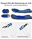 CURECARE Ellenbogenbandage für Tennisarm & Golferarm – Verstellbar Tennisarm Bandage mit 2 Kompressionspolstern, Golferarm Bandage bei Epicondylitis, Blau