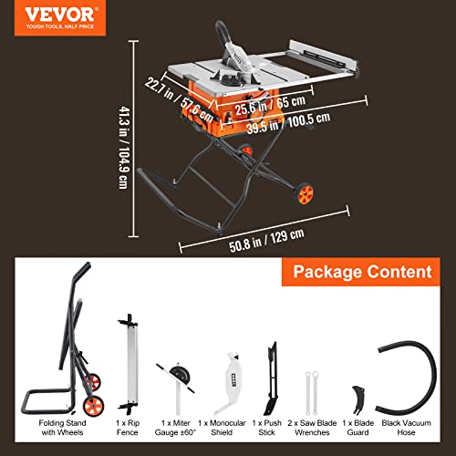 VEVOR 10-inch Jobsite Table Saw