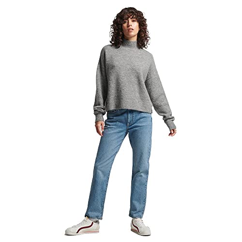 Superdry Para Mujer. W6110419A Jersey De Cuello Redondo Vintage Essential Gris (L), Casual, AcríLico - 6